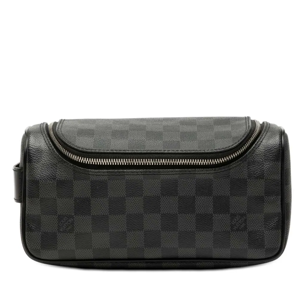Louis Vuitton Damier Graphite Toiletry Pouch Black Good - Front View