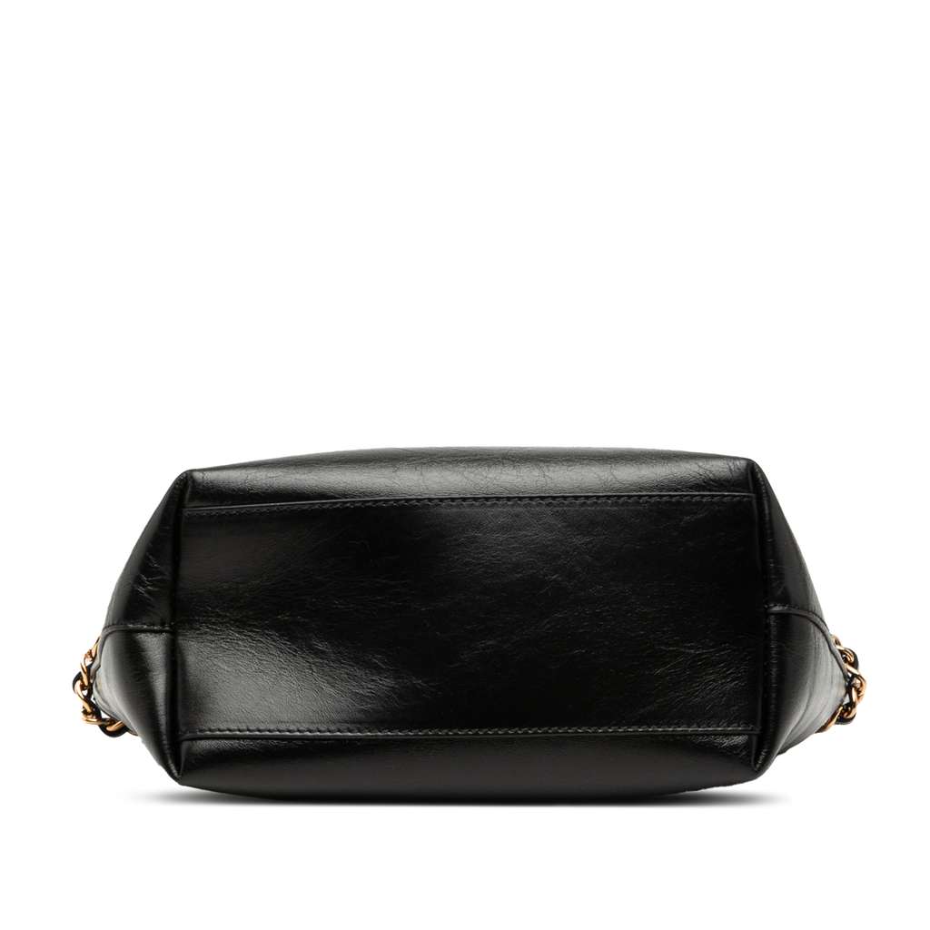 Versace Leather La Medusa Shoulder Bag Black Leather Good condition - Inside View