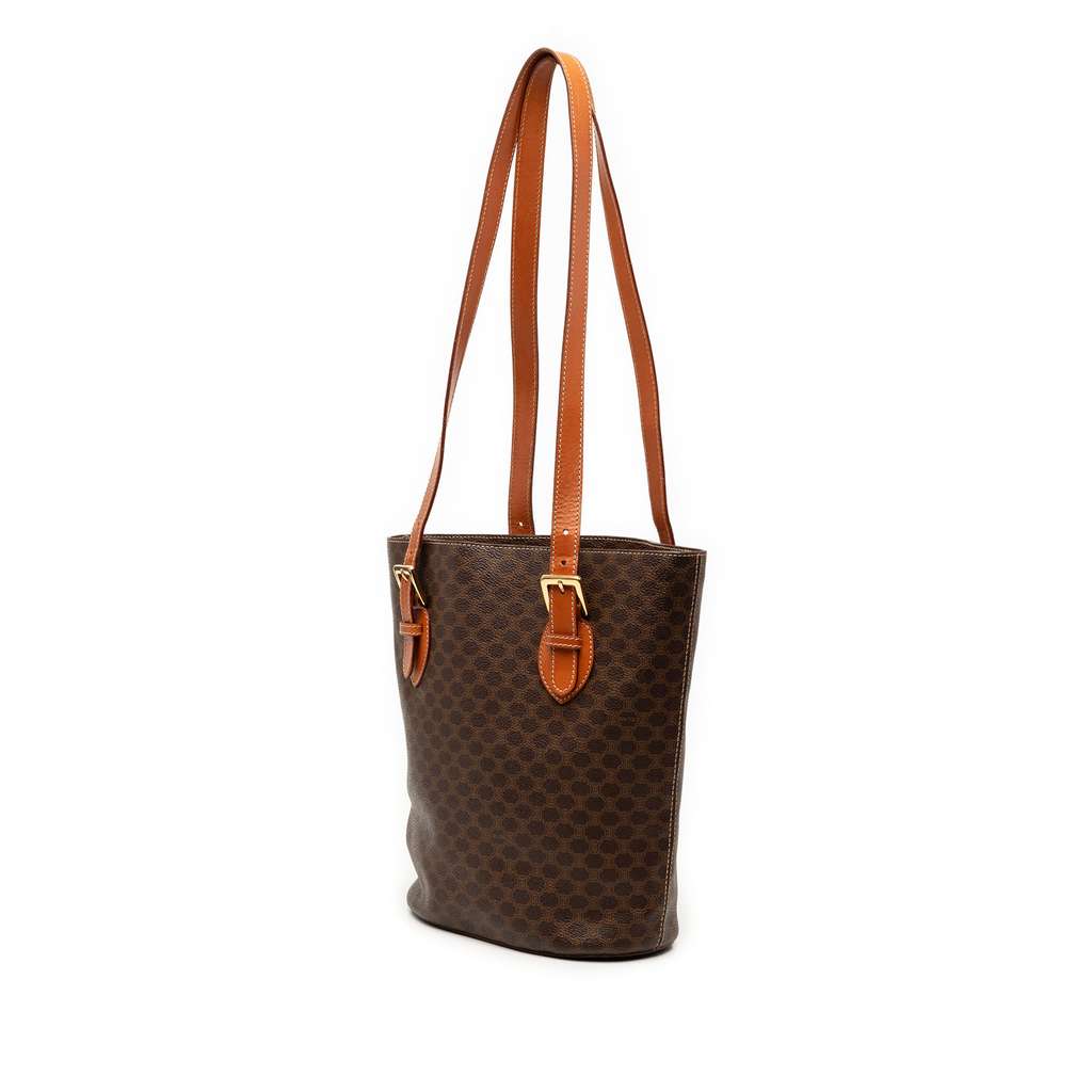 Celine Macadam Coated Canvas Tote Brown Canvas Good condition - Back View