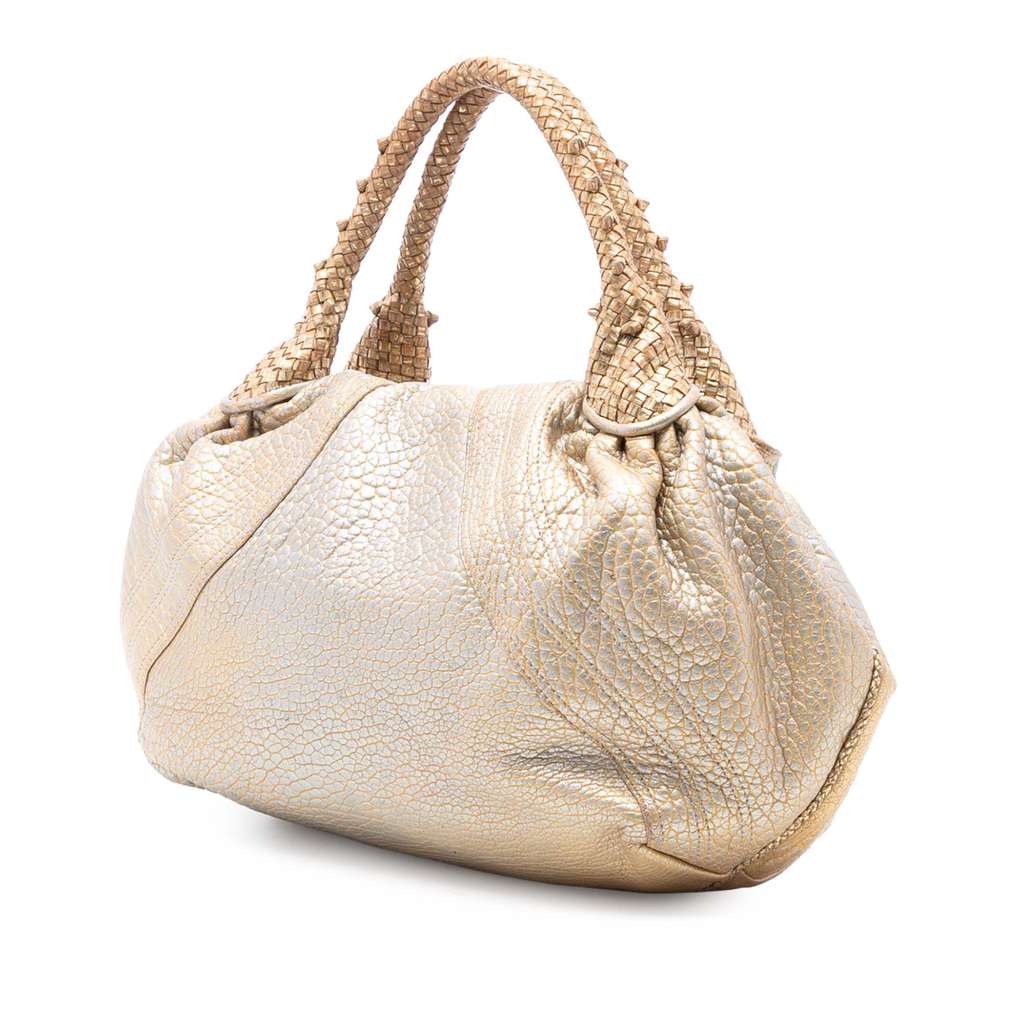 Fendi Bimetal Nappa Spy Hobo Gold Leather Good condition - Back View