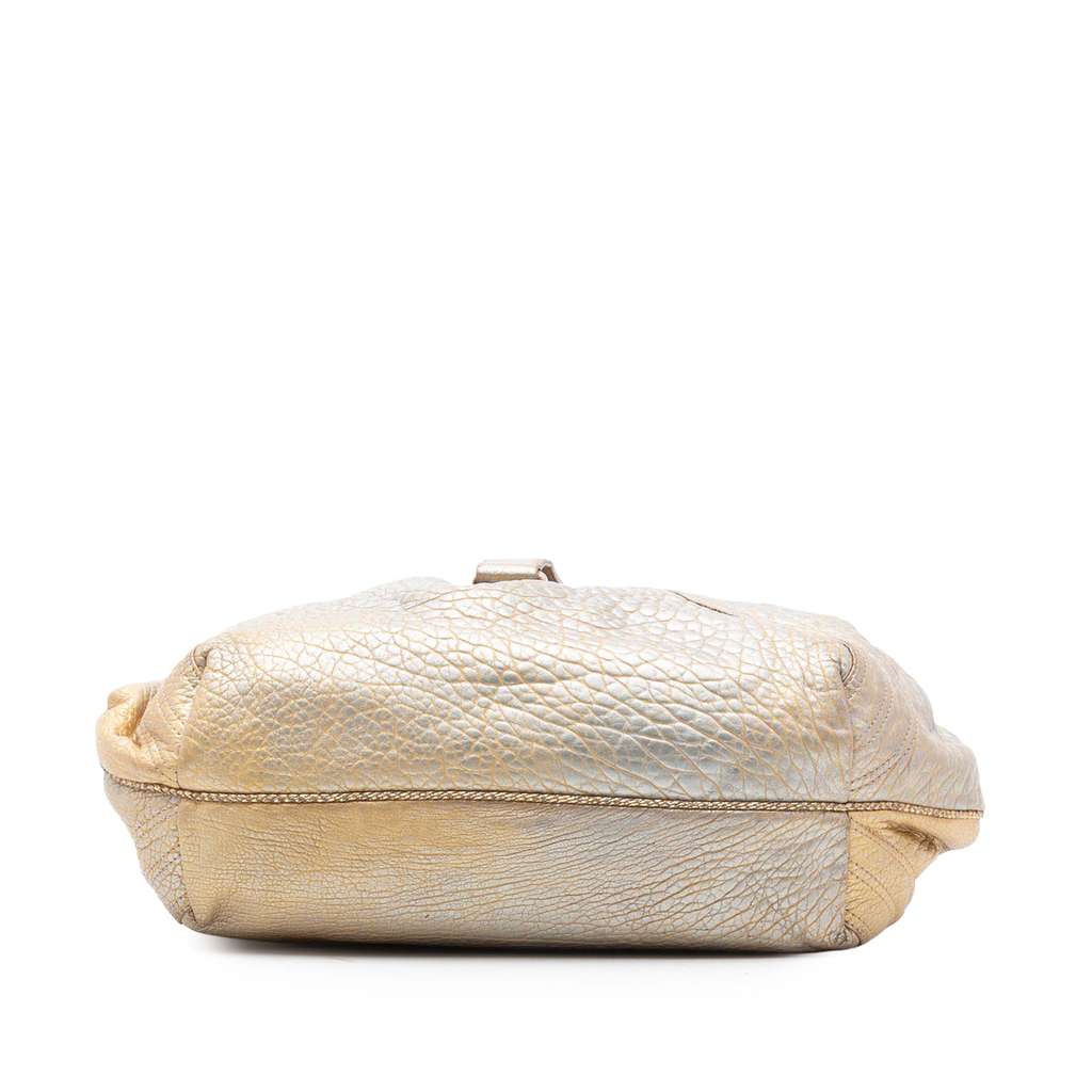 Fendi Bimetal Nappa Spy Hobo Gold Leather Good condition - Inside View