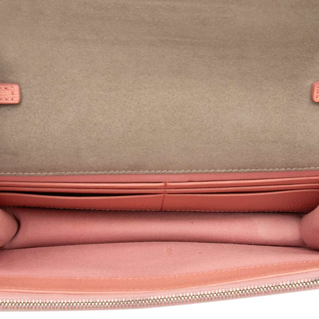 Fendi Leather Crystal Eye Monster Tube Wallet On Chain Pink Leather Good condition - Model View