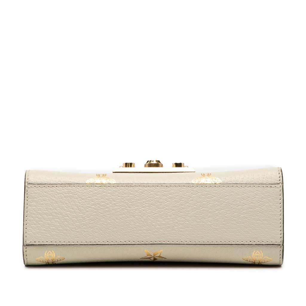 Gucci Small Leather Bee Star Padlock Crossbody White Leather Good condition - Inside View