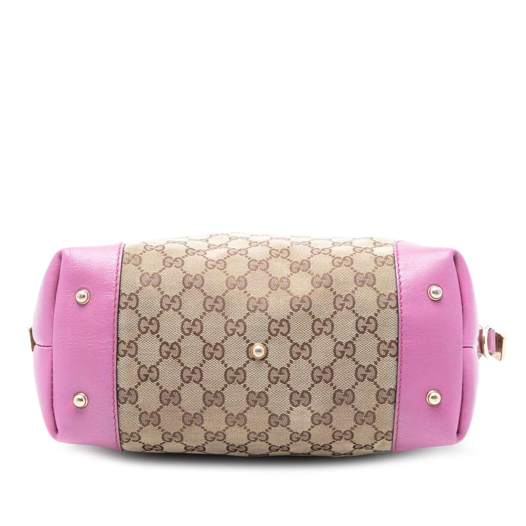 Gucci GG Canvas Heart Bit Satchel Brown Canvas Good condition - Inside View