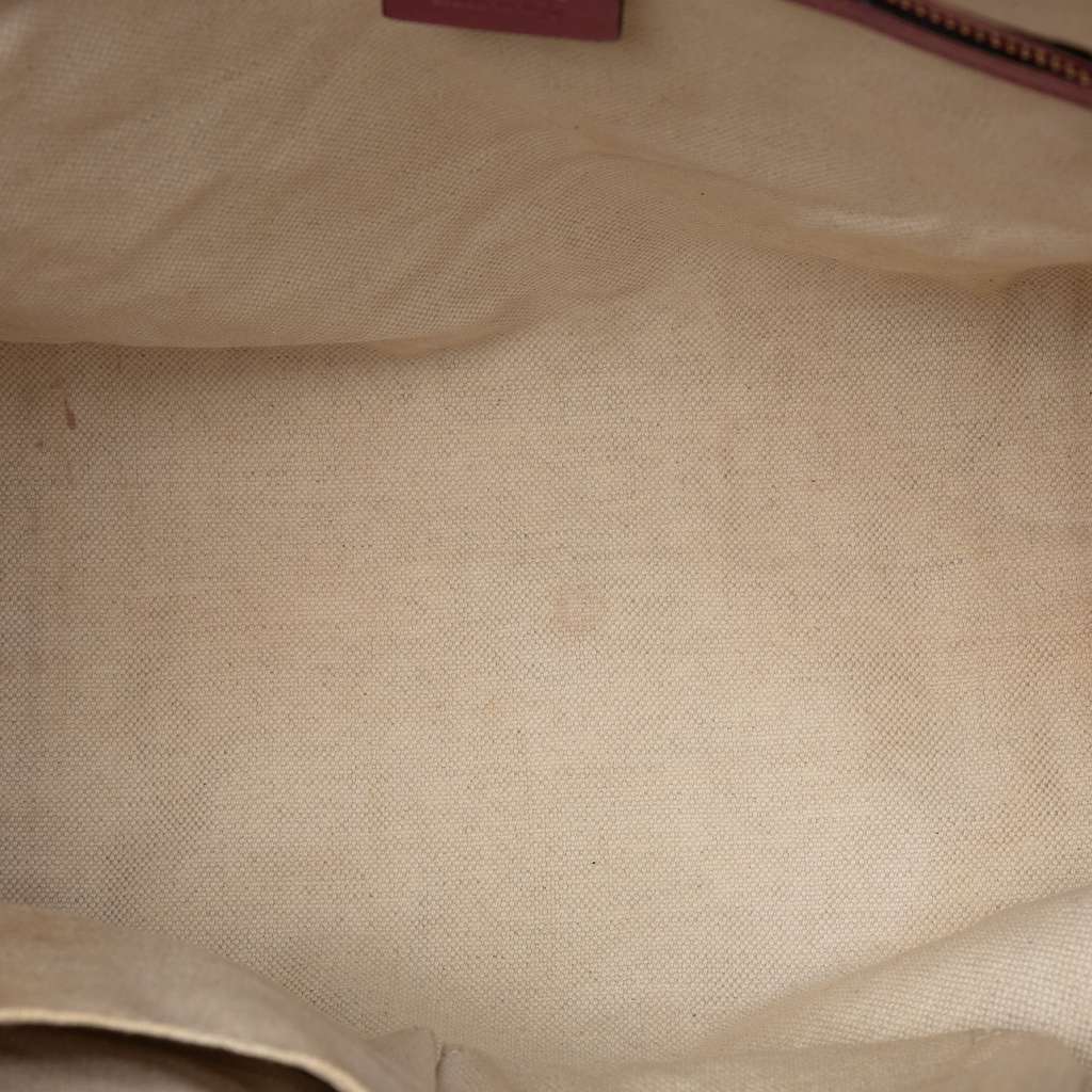 Gucci GG Canvas Heart Bit Satchel Brown Canvas Good condition - Model View