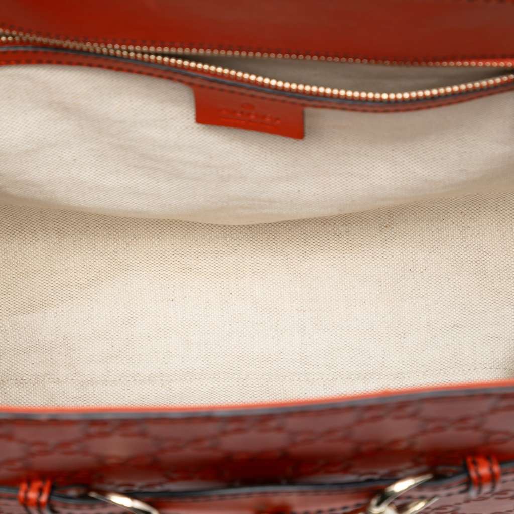 Gucci Large Guccissima Emily Shoulder Bag Orange Leather Good condition - Model View