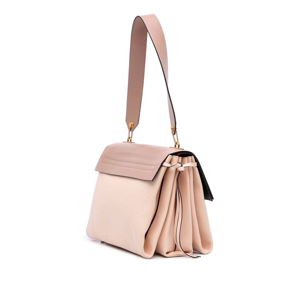 Valentino Leather VRing Shoulder Bag Pink Leather Good condition - Back View