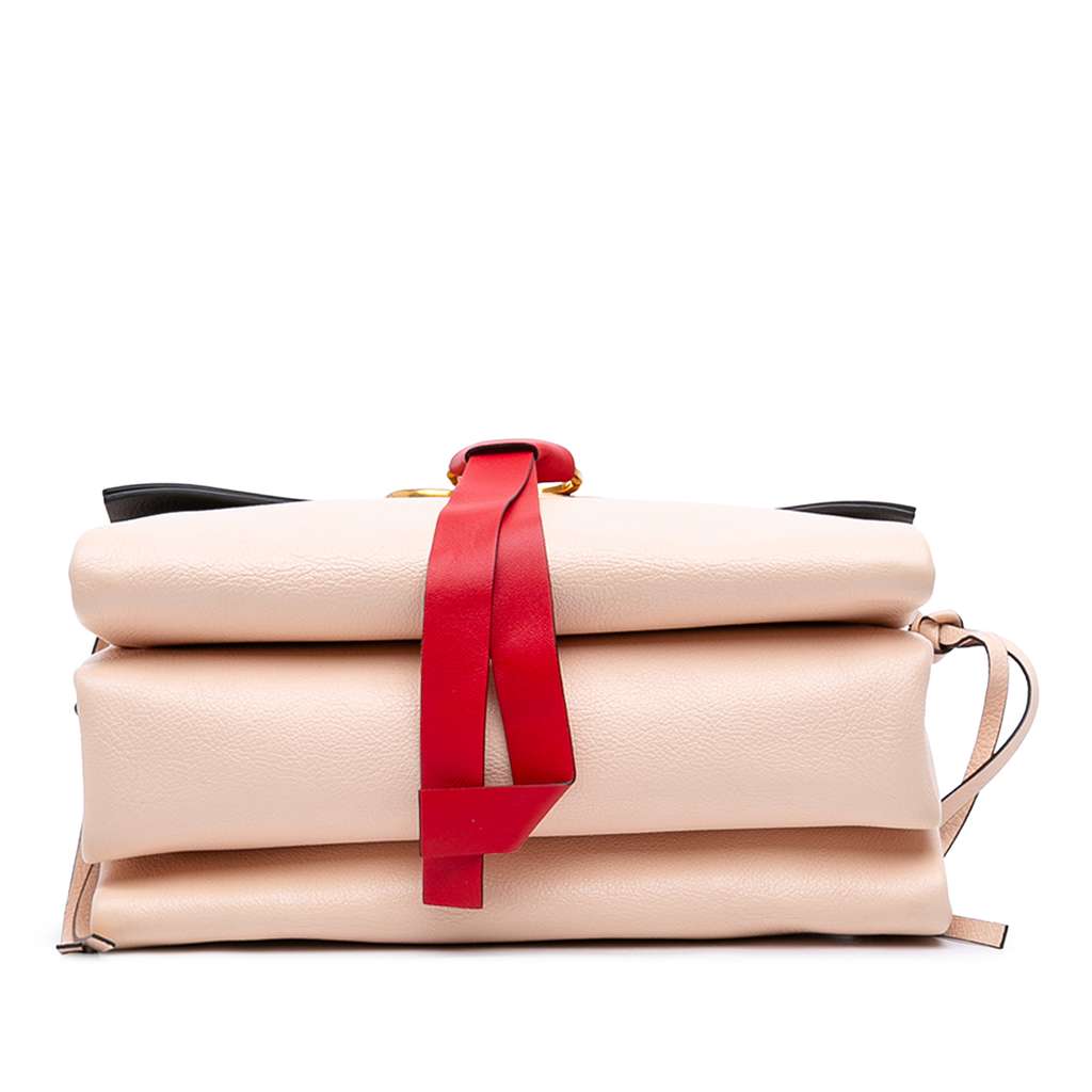 Valentino Leather VRing Shoulder Bag Pink Leather Good condition - Inside View