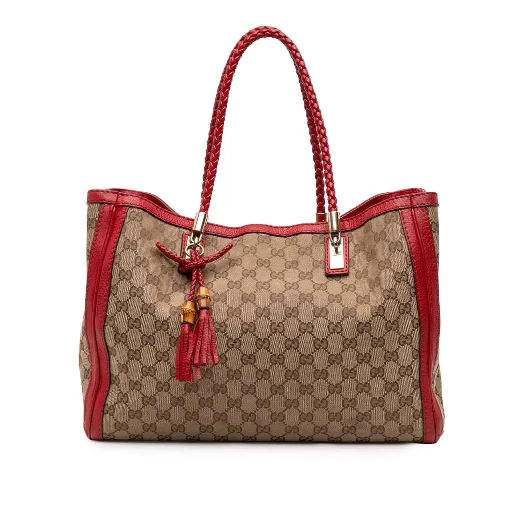 Gucci Medium GG Canvas Bella Tote Brown Canvas Very good - Front View