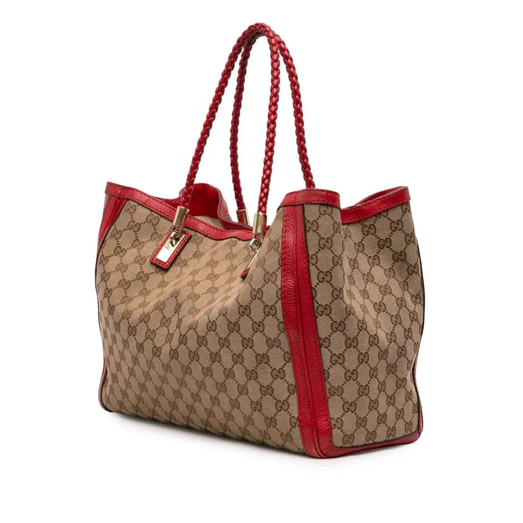 Gucci Medium GG Canvas Bella Tote Brown Canvas Very good - Back View