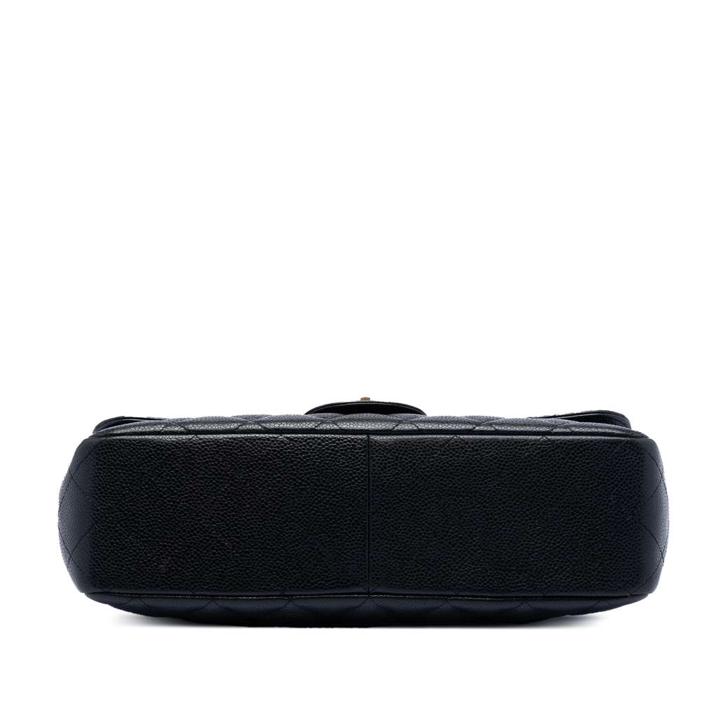 Chanel Jumbo Classic Caviar Single Flap Black Leather Good condition - Inside View