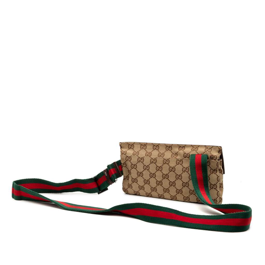 Gucci GG Canvas Web Crossbody Brown Canvas Good condition - Back View