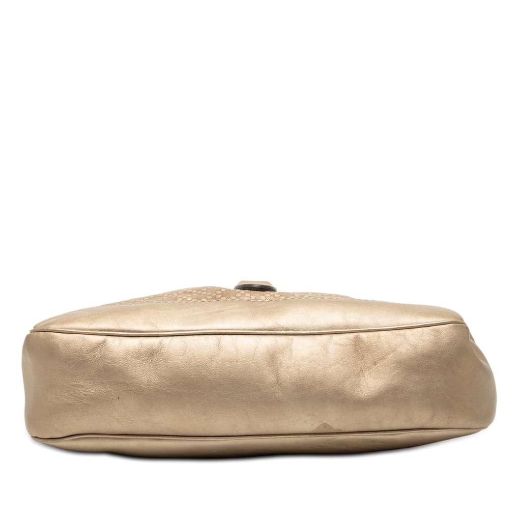 Gucci Diamante Leather Jackie O Bouvier Shoulder Bag Gold Leather Good condition - Inside View