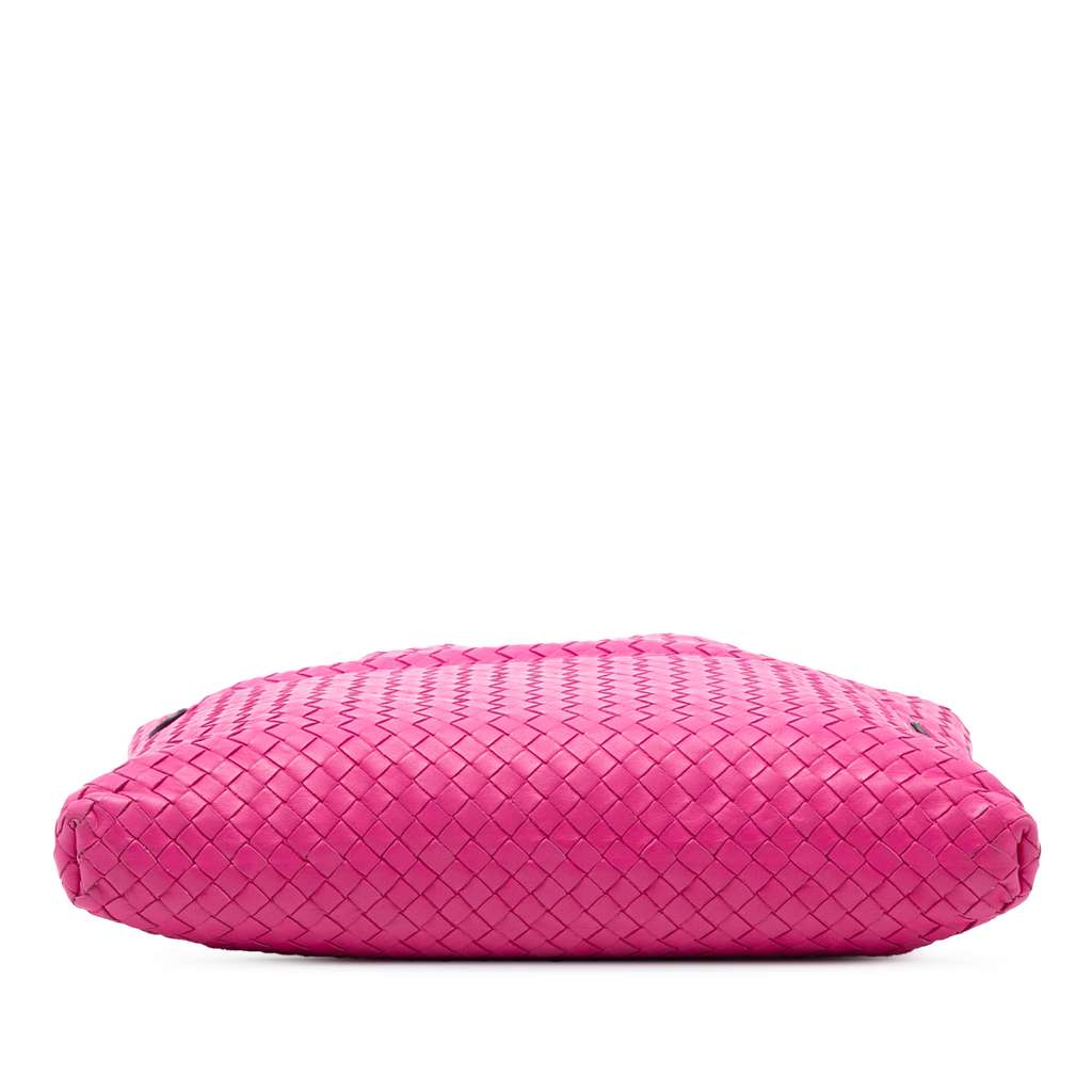 Bottega Veneta Nappa Intrecciato Fold Over Tote Pink Leather Good condition - Inside View