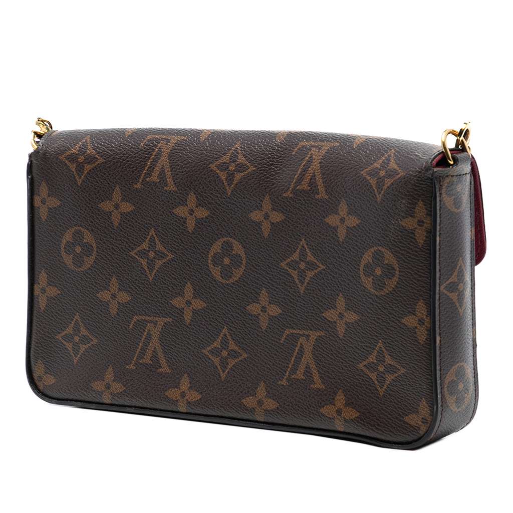 Louis Vuitton Monogram Pochette Felicie Brown Good condition - Back View