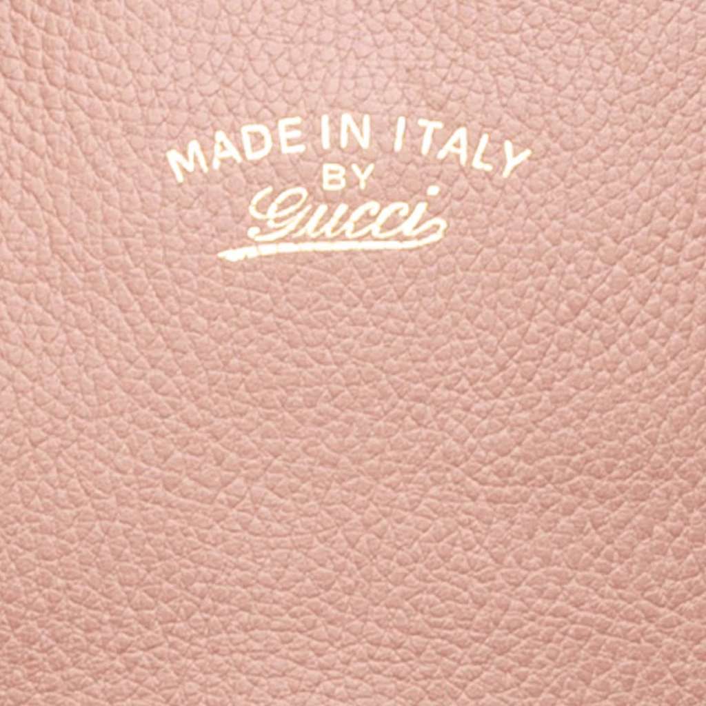 Gucci Medium Dollar Calfskin Swing Tote Pink Leather Good condition - Box View