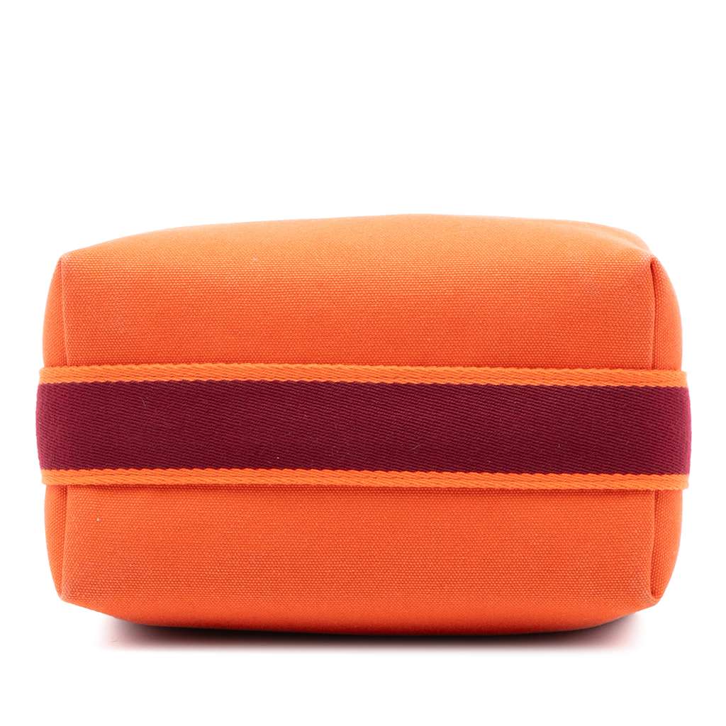 Hermès Small Toile Bride A Brac Case Orange Canvas Good condition - Inside View