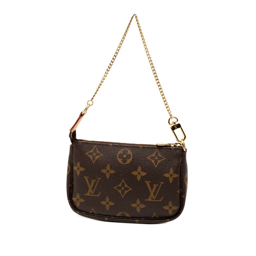Louis Vuitton Monogram Mini Pochette Accessoires Brown Good condition - Back View