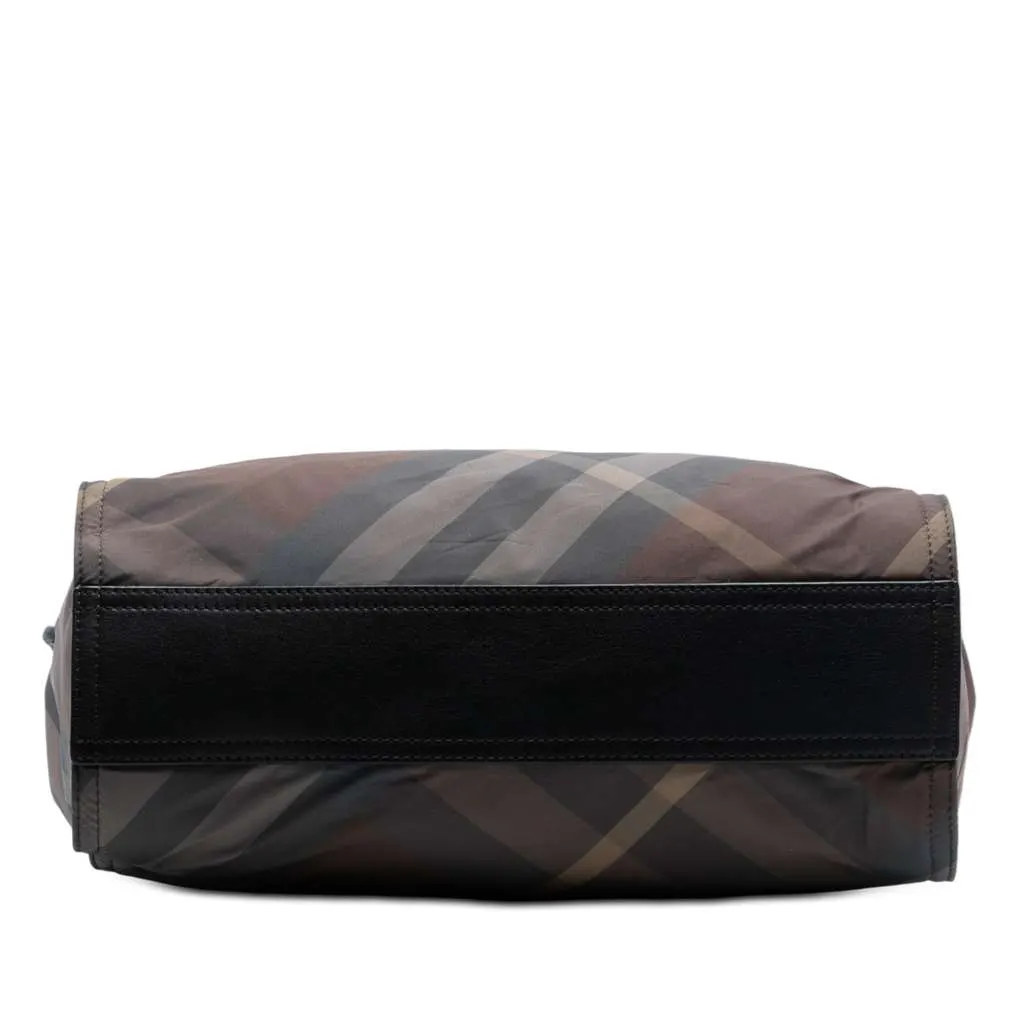 Burberry Supernova Check Nylon Buckleigh Tote Brown Very good - Inside View