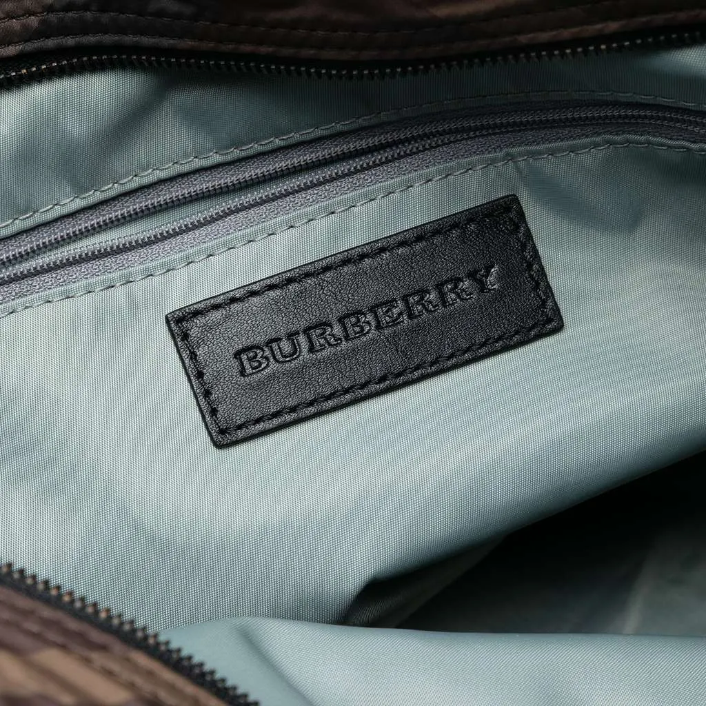 Burberry Supernova Check Nylon Buckleigh Tote Brown Very good - Box View