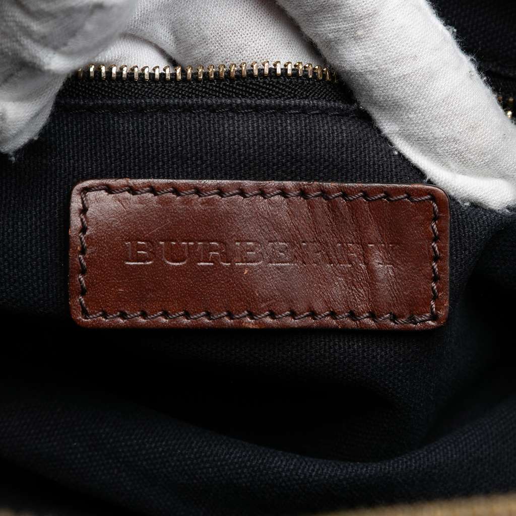 Burberry Small House Check Canvas Bridle Salisbury Tote Brown Canvas Good condition - Box View