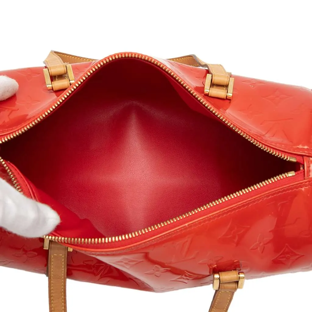 Louis Vuitton Monogram Vernis Bedford Red Leather Good - Model View