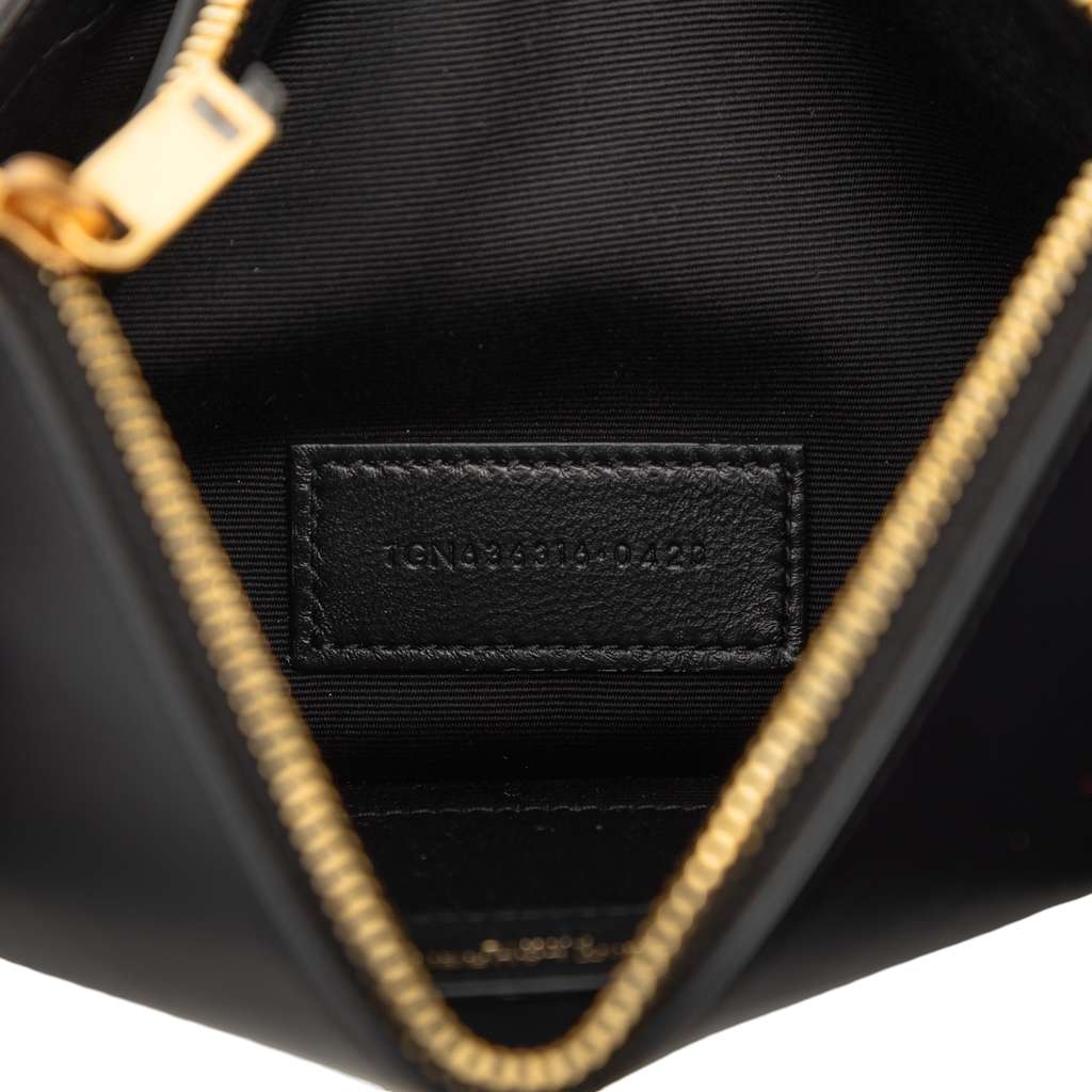 Saint Laurent Leather Monogram Bill Pouch Black Leather Good condition - Box View