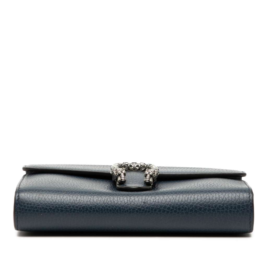 Gucci Mini Leather Dionysus Wallet on Chain Blue Leather Good condition - Inside View