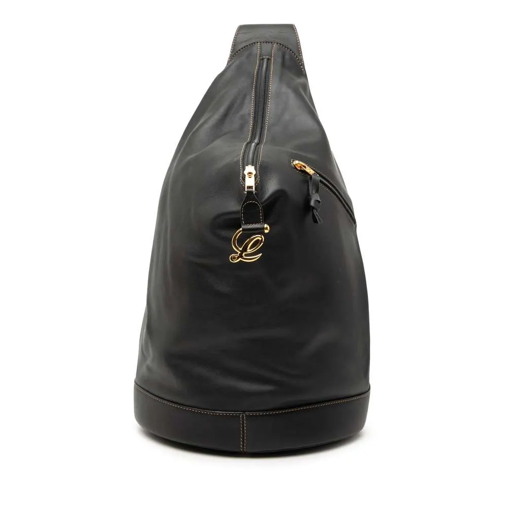 Loewe Leather Anton Sling Bag Black Leather Very good - Front View