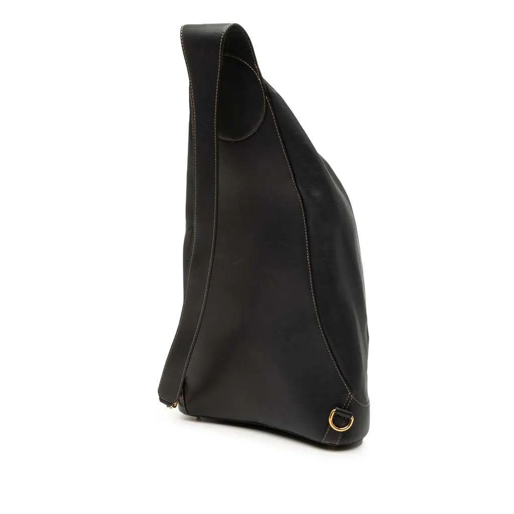 Loewe Leather Anton Sling Bag Black Leather Very good - Back View