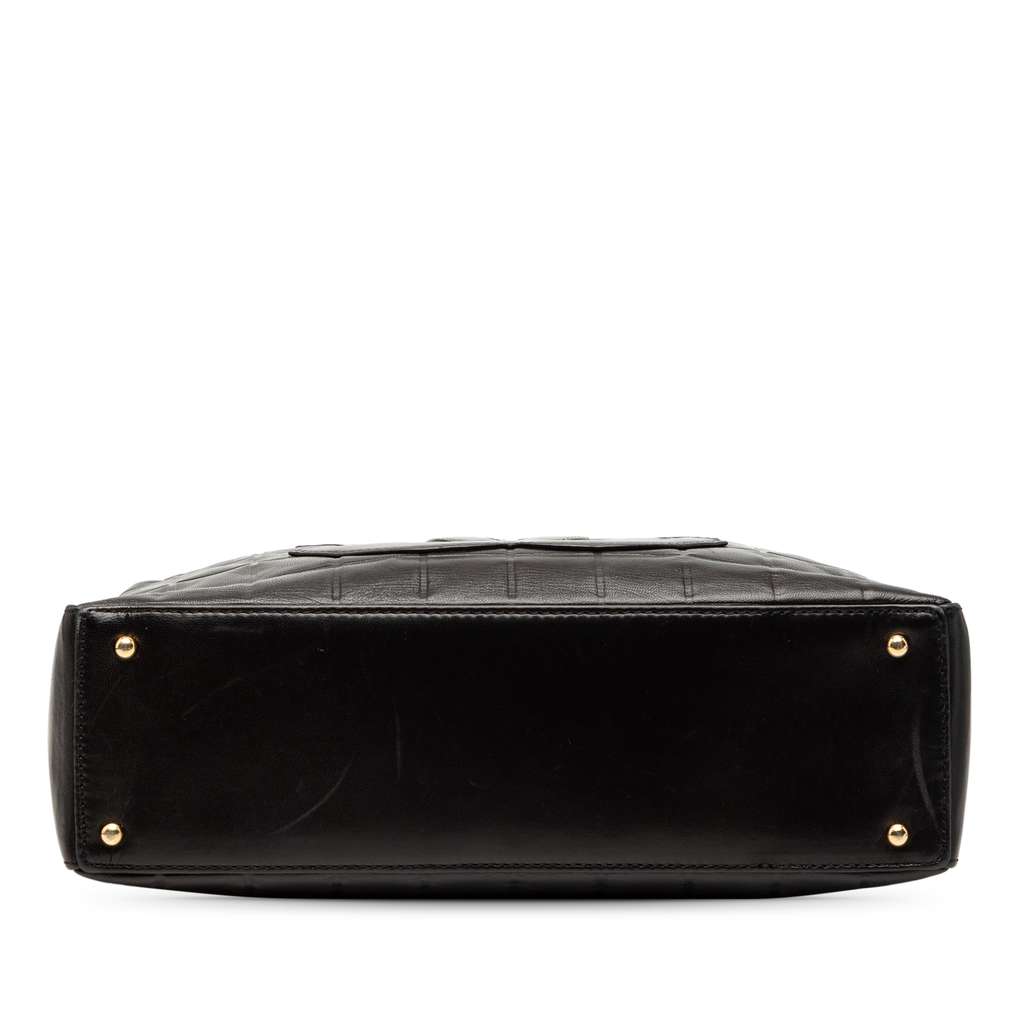 Chanel Medium Lambskin Chocolate Bar Shoulder Bag Black Leather Good condition - Inside View