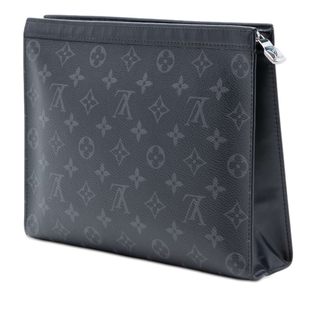 Louis Vuitton Monogram Eclipse Pochette Voyage MM Black Good condition - Back View