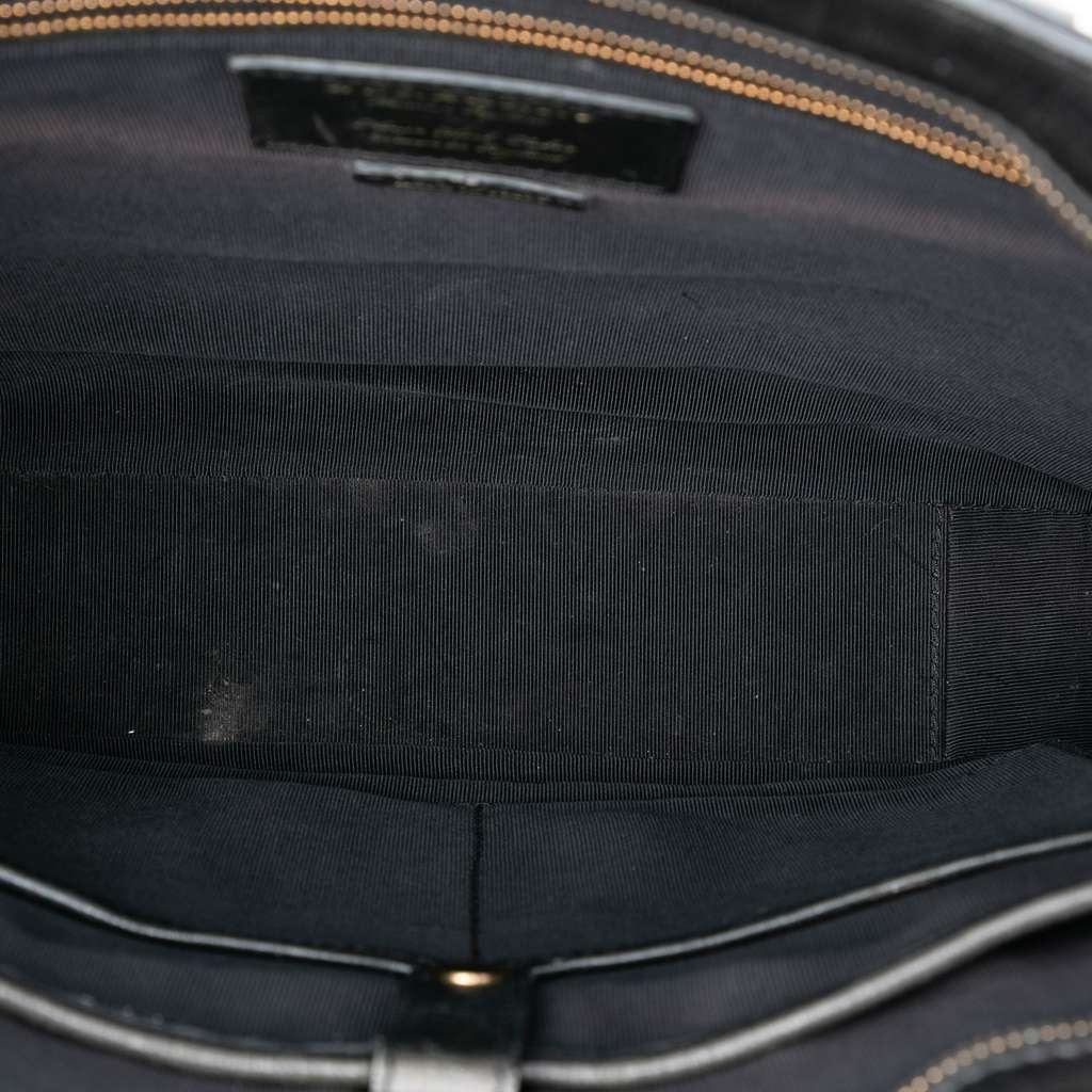 Burberry Leather and Mega Check Canvas Banwell Tote Black Leather Good condition - Model View