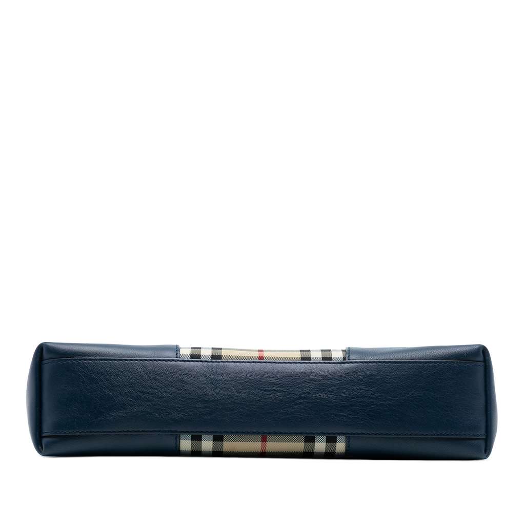 Burberry Small Haymarket Check Canvas and Leather Chichester Crossbody Brown Canvas Good condition - Inside View