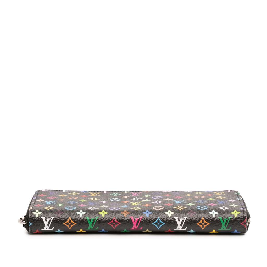 Louis Vuitton Takashi Murakami Monogram Multicolore Zippy Wallet Black Good condition - Inside View