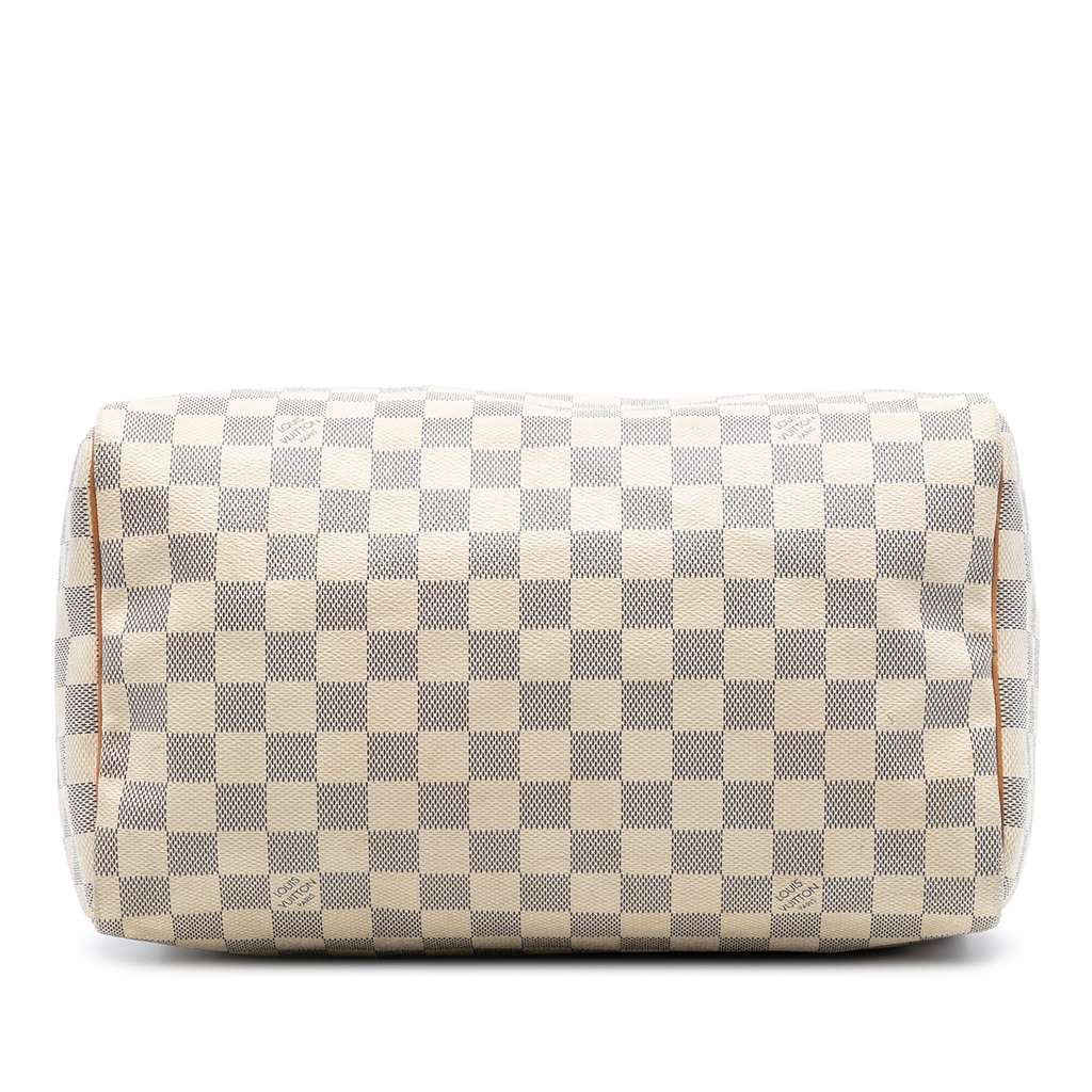 Louis Vuitton Damier Azur Speedy 30 White Good condition - Inside View