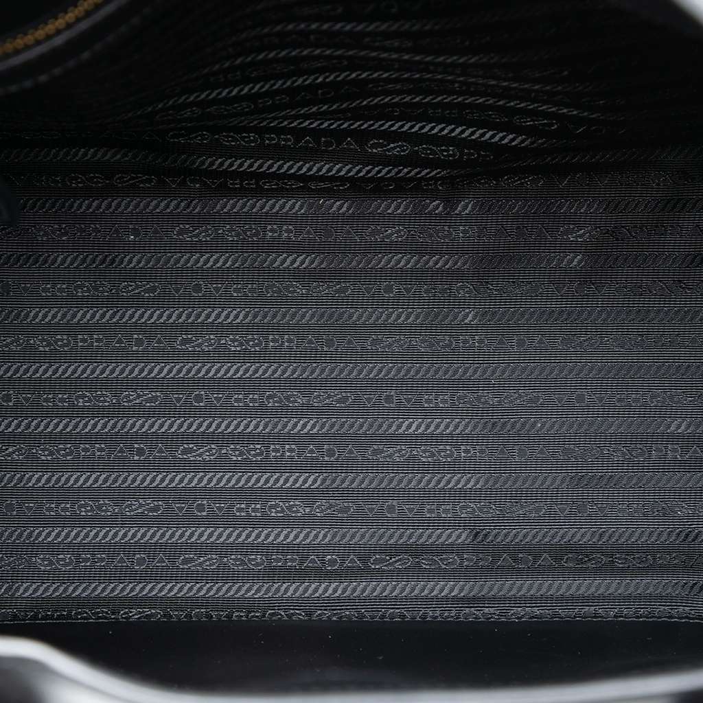 Prada City Calf Bibliotheque Satchel Black Leather Good condition - Model View