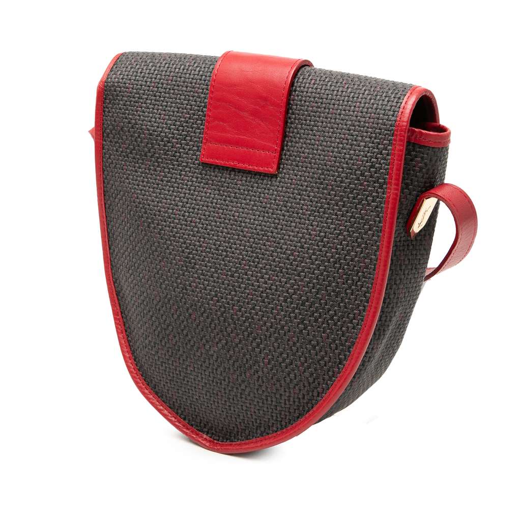 Saint Laurent Coated Canvas Crossbody Grey Canvas Good condition - Back View