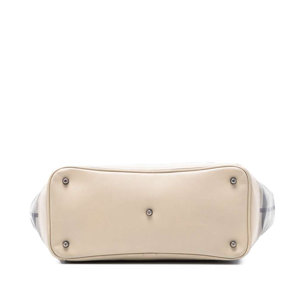 Burberry Smoked Check Coated Canvas Handbag Brown Canvas Good condition - Inside View