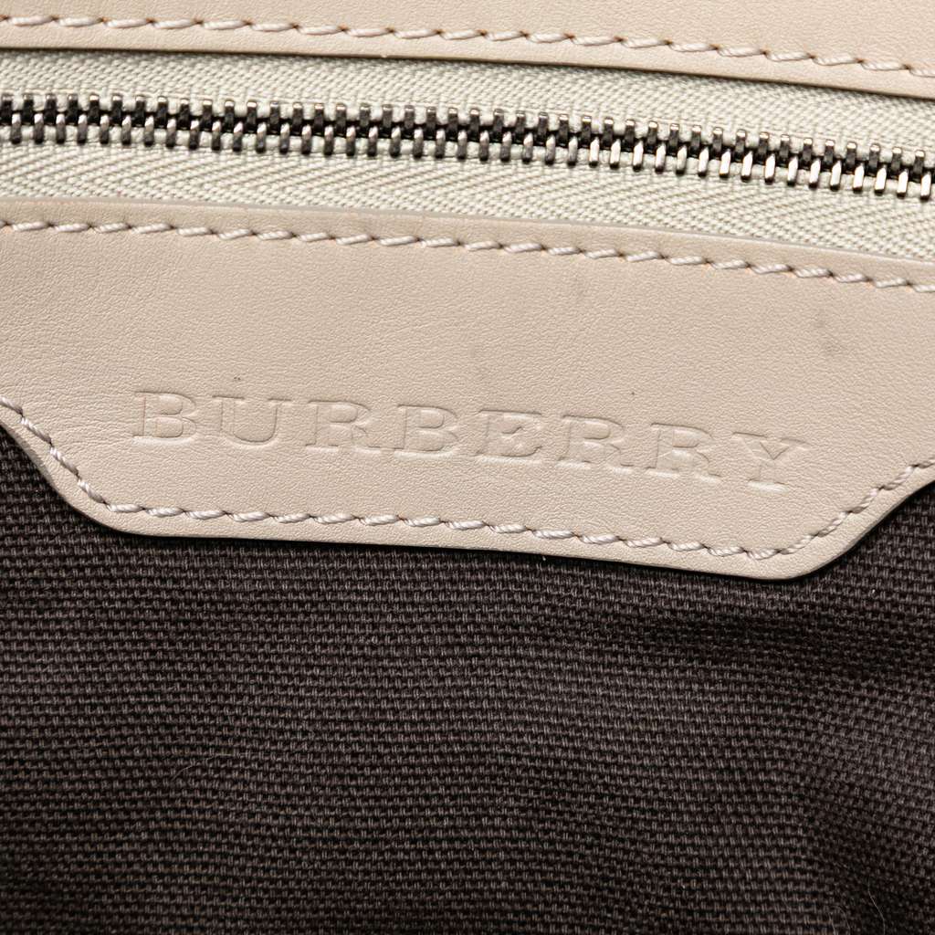 Burberry Smoked Check Coated Canvas Handbag Brown Canvas Good condition - Box View