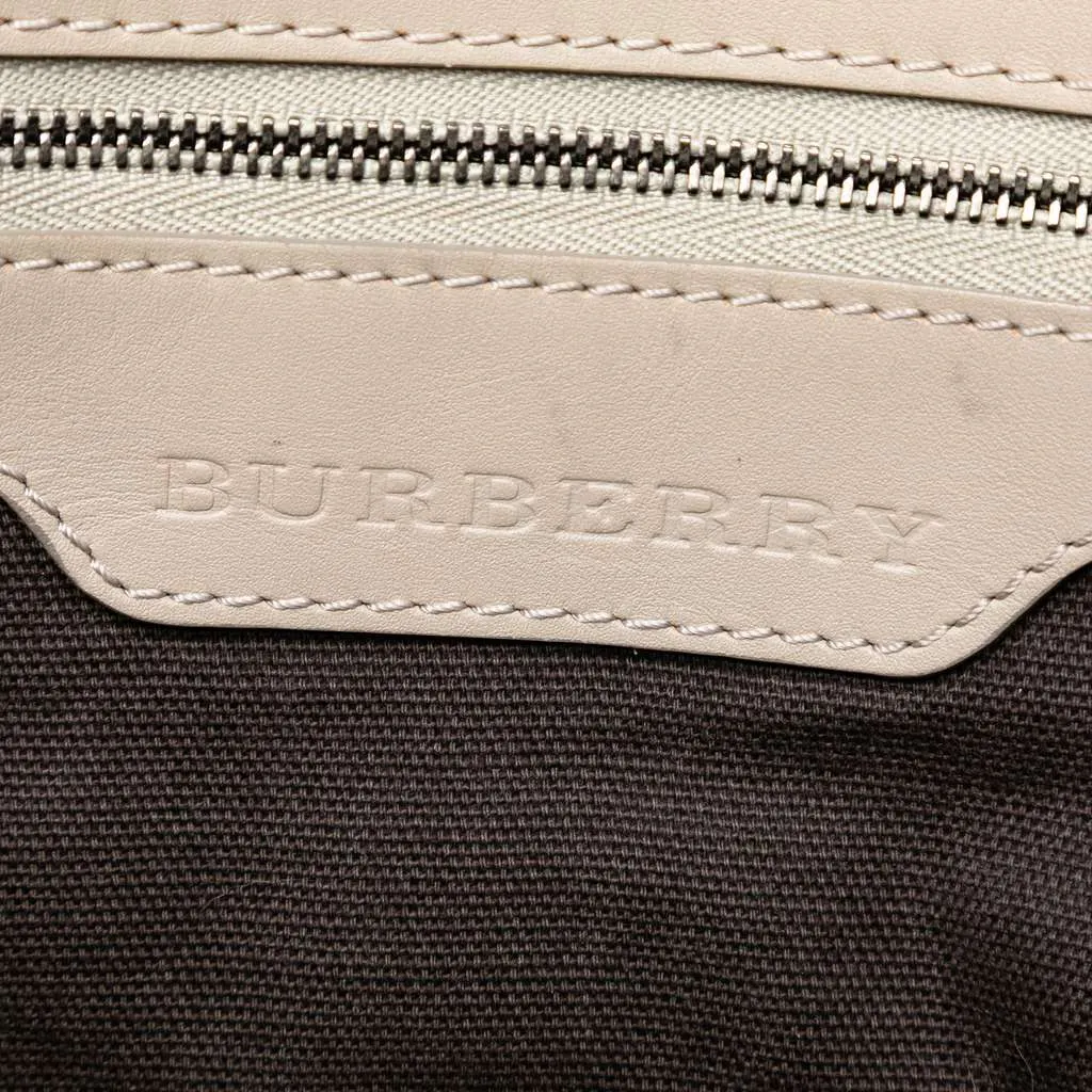 Burberry Smoked Check Coated Canvas Handbag Brown Canvas Very good - Box View