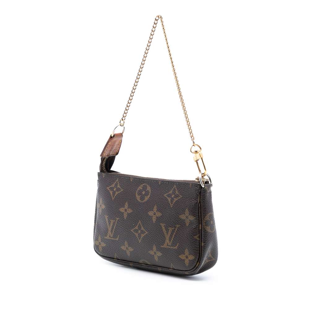 Louis Vuitton Monogram Mini Pochette Accessoires Brown Good condition - Back View