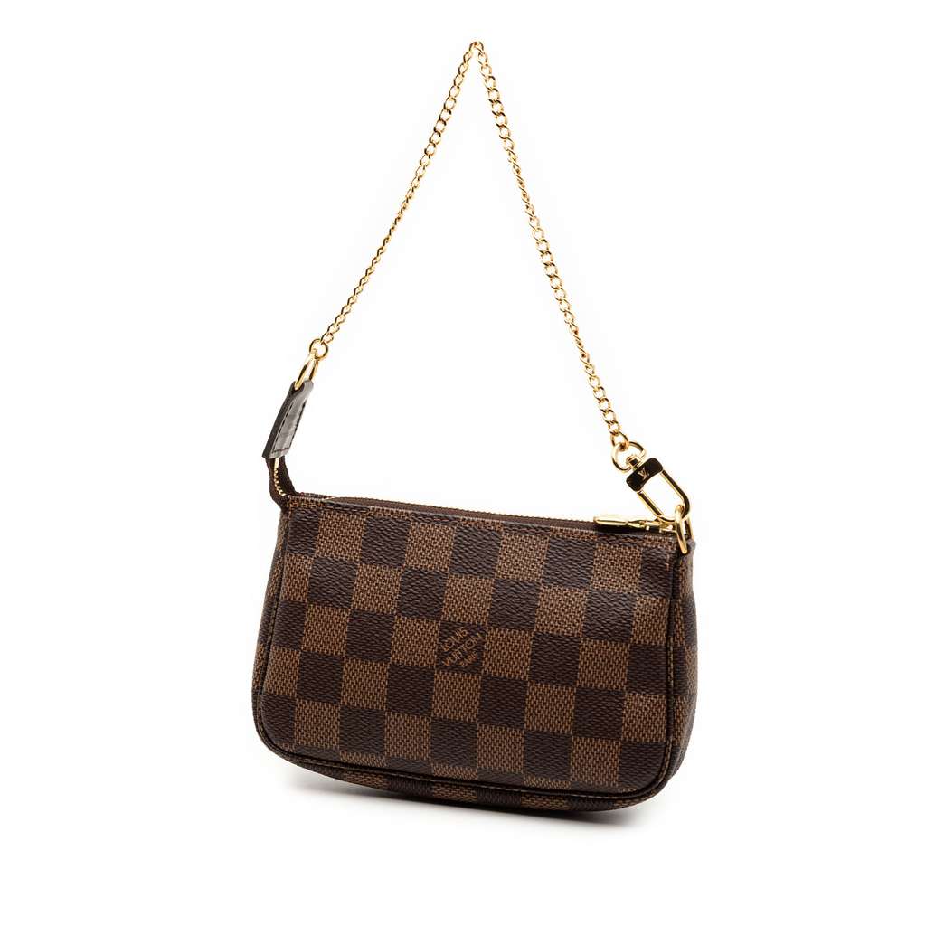 Louis Vuitton Damier Ebene Mini Pochette Accessoires Brown Good condition - Back View
