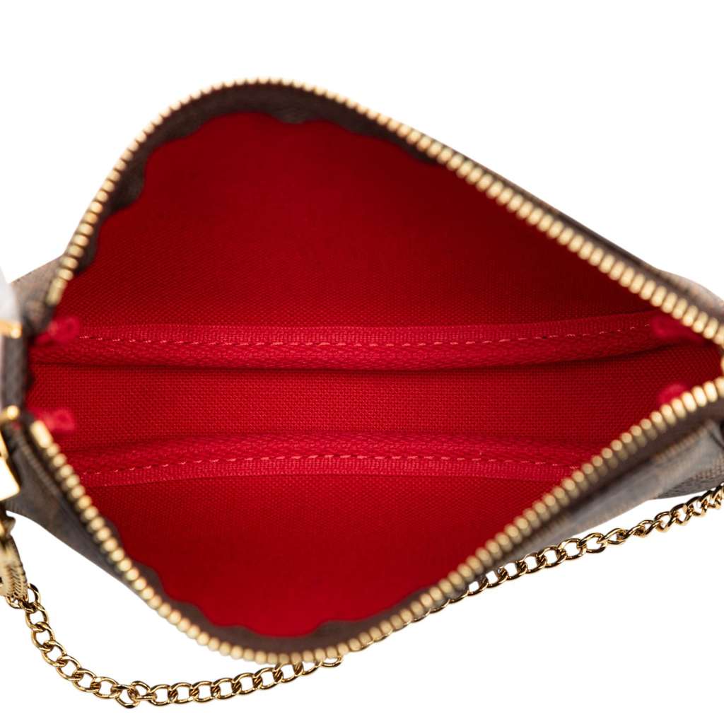 Louis Vuitton Damier Ebene Mini Pochette Accessoires Brown Good condition - Model View