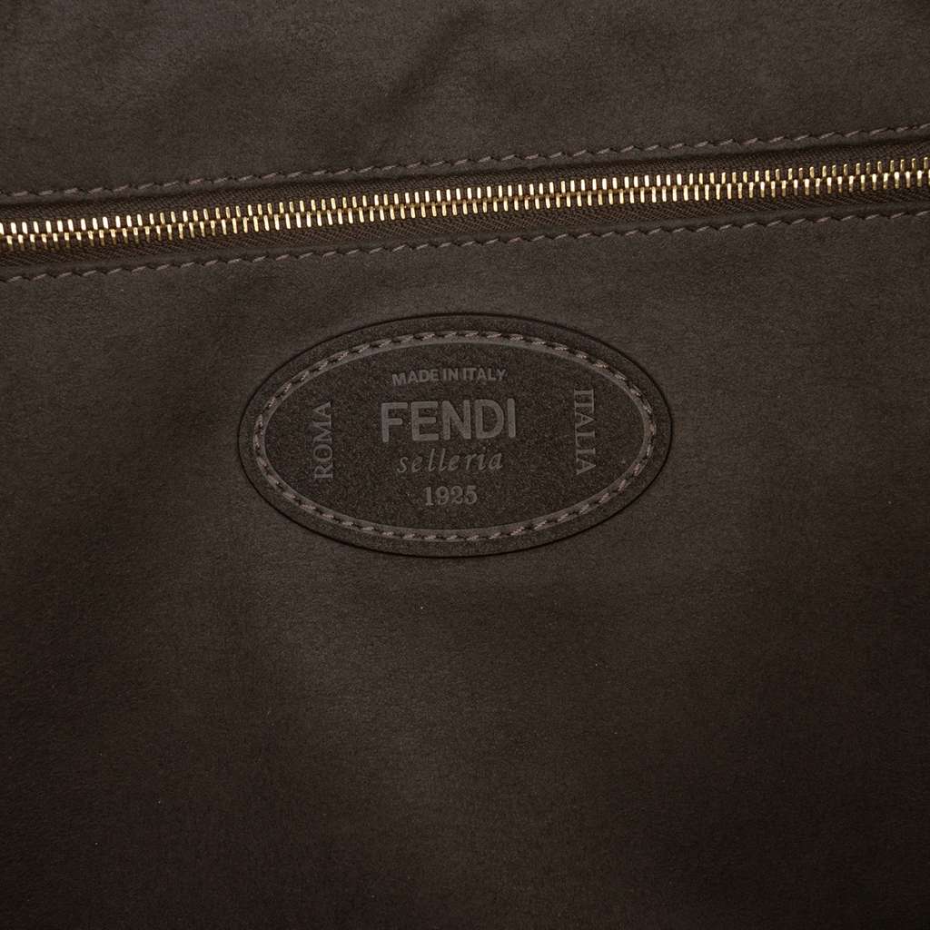 Fendi Medium Leather Selleria FF Tote Yellow Leather Good condition - Box View