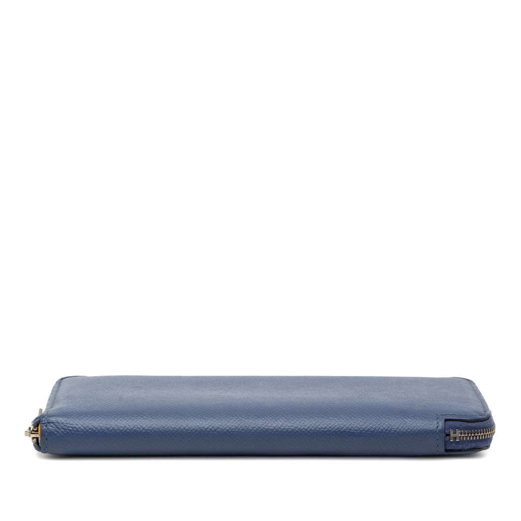 Hermès Epsom Silk In Classique Long Wallet Blue Leather Good condition - Inside View