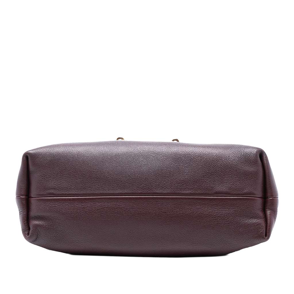 Burberry House Check Canvas and Calfskin Little Crush Crossbody Red Leather Good condition - Inside View