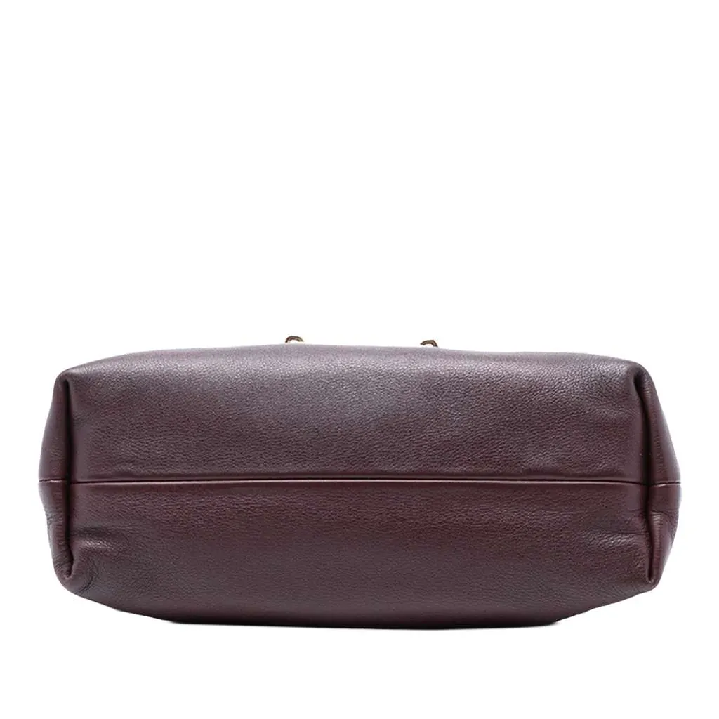 Burberry House Check Canvas and Calfskin Little Crush Crossbody Red Leather Very good - Inside View