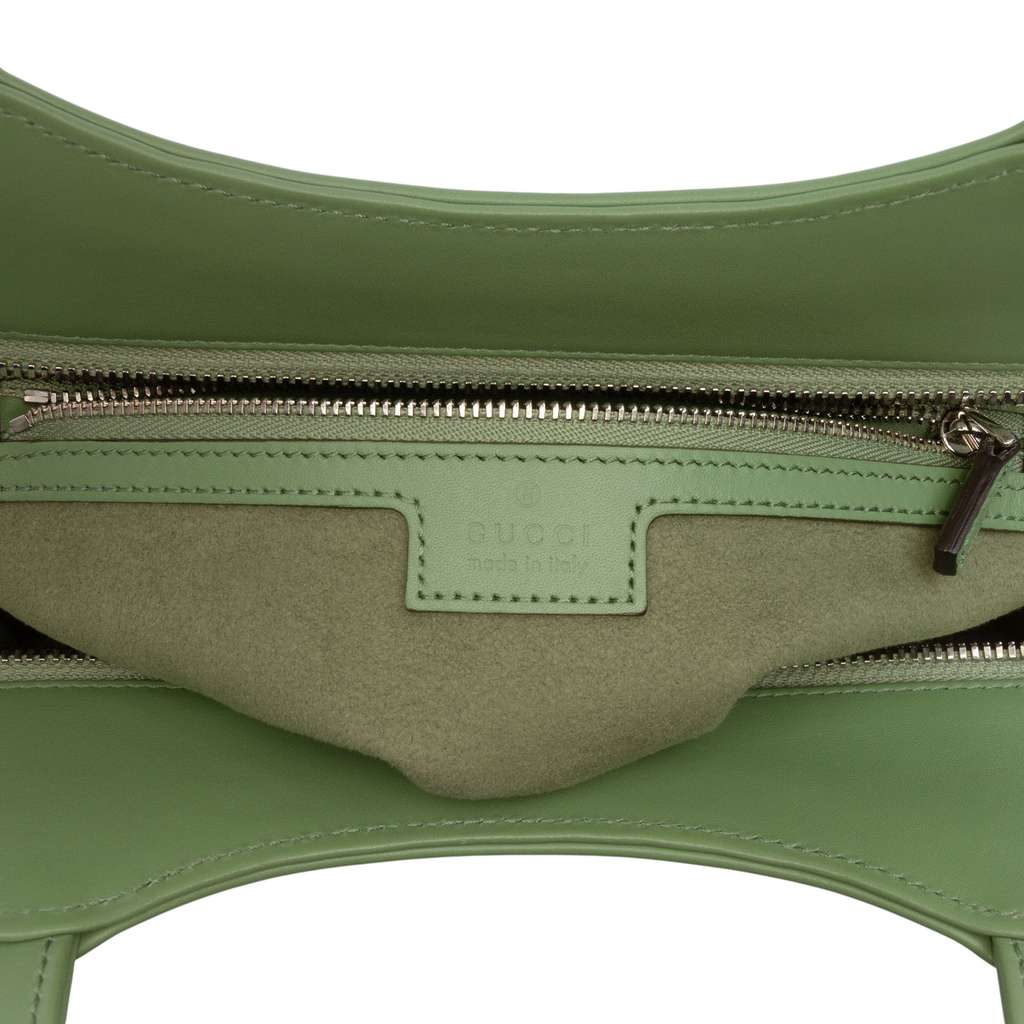 Gucci Small Leather Petite GG Tote Green Leather Good condition - Box View