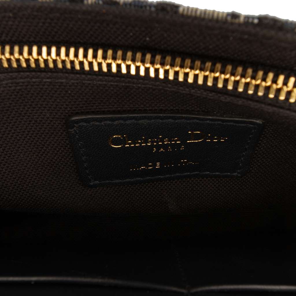 Dior Oblique Canvas 30 Montaigne 2 in 1 Pouch Blue Canvas Good condition - Box View